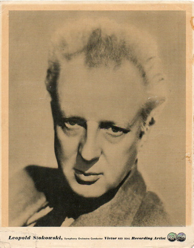 Fotografía Original Leopold Stokowski Director De Sinfonica