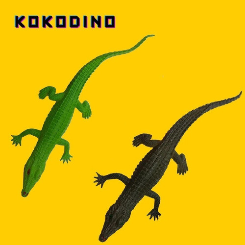 Cocodrilo Reptil X2 Juguete Goma 29cm Animales Agua Kokodino