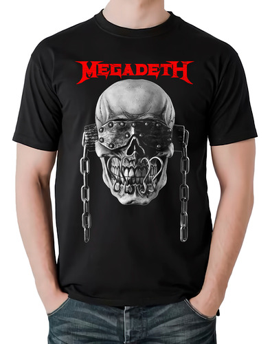 Camiseta Megadeth Banda Rock Heavy Metal Riffs