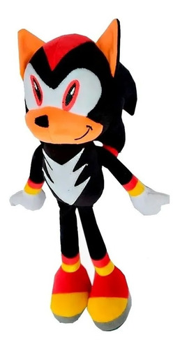 Peluche Muñeco Sonic Shadow 42cm Negro Alto Felpa Suave