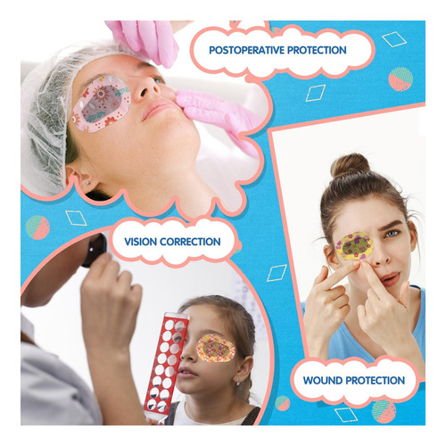 Andicage 90pcs Patches Adhesivos Para El Ojo Para Niños De