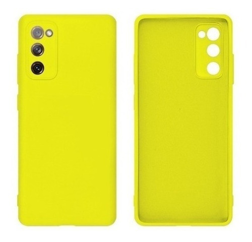 Capa emborrachada Genérica Silicone Aveludado Anti-Queda amarelo para Samsung Galaxy S Galaxy S20 Fe de 1 unidade