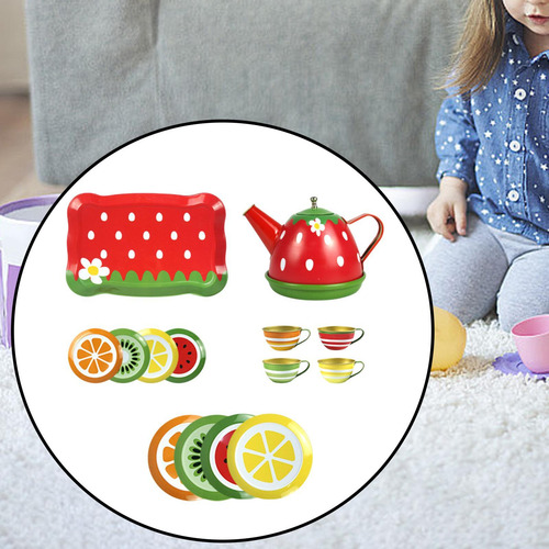 Juego De Té Para Niñas Pequeñas, Juguetes De Rojo