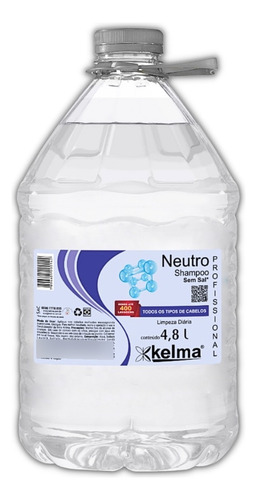 Kit 05 Shampoo De 4,800l Neutro Galão Econômico Rende Muito
