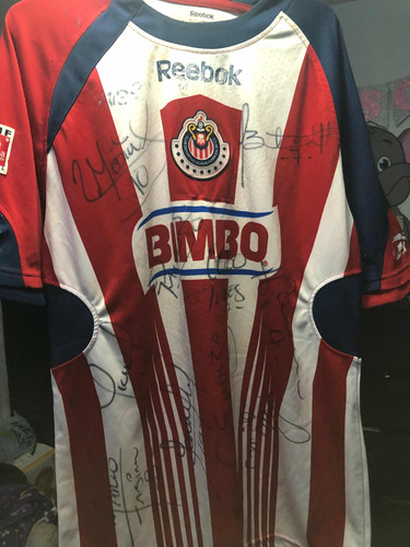 Jersey De Chivas Con Auténticos Autógrafos