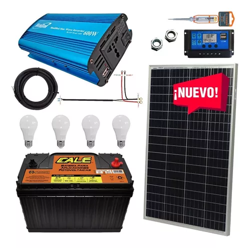 Kit Solar 600 Watts, Batería Cale, Completo Listo Para Usar