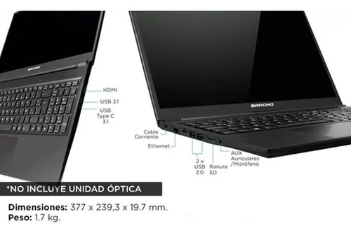 Imagen 4 de 5 de Notebook Bangho Max L5 Intel Core I3 15,6'' 8gb Ram 240gb M2