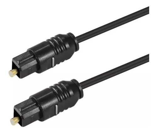 Cable Optico De Audio 2 Metros Negro Fino 