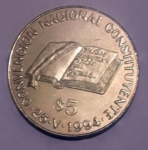Moneda Material Ferroso $5 Convención Nacional 1994 (Usado)