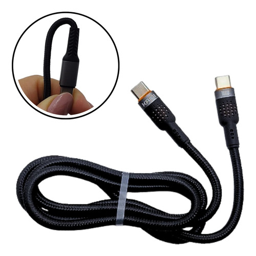 Cabo Tipo C Turbo Reforçado 100w Blindado Nylon Super Rapido
