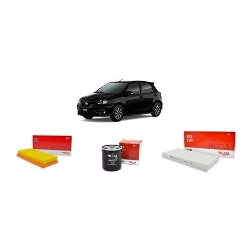 Kit De Filtros Wega Toyota Etios New 1.5 16v 103cv 2016/...