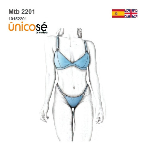 ( Moldes De Ropa) Malla Bikini 2 Piezas Mujer 2201