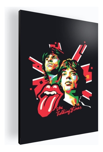 Cuadro Decorativo Mural Poster The Rolling Stones 60x84 Mdf Color N/a Armazón N/a