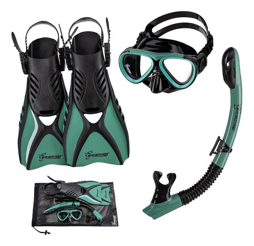 Seavenger Hanalei Anti-fog 4-piece Snorkeling Set (kids-seaf