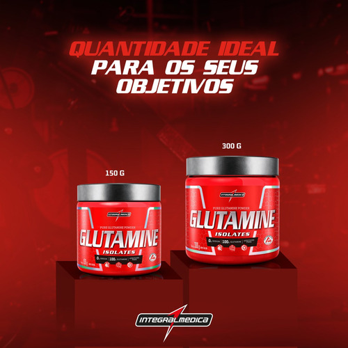 Glutamine L-Glutamina Isolada 100% Sem Sabor 300g Integralmédica