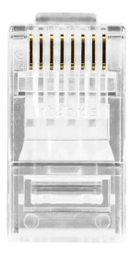 Pacote Com 10 Conector Rj45 Cat6 Banho De Ouro Cabo Rede