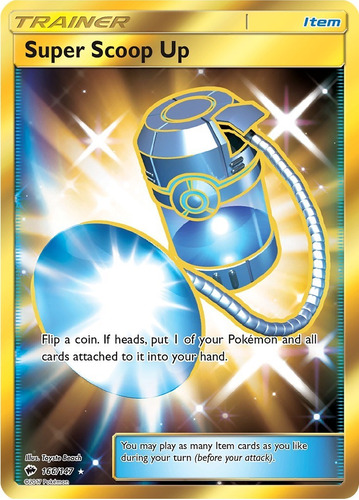 Pokemon Item Super Scoop Up 166/147 Full Art Secret Bus