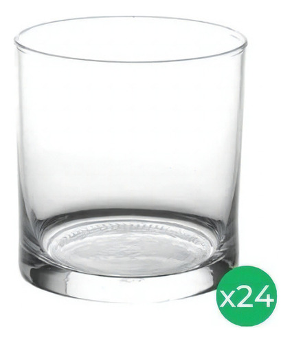 Vaso Whisky Cylinder Vidrio Nadir 320 Ml X 24 Unidades Color Transparente