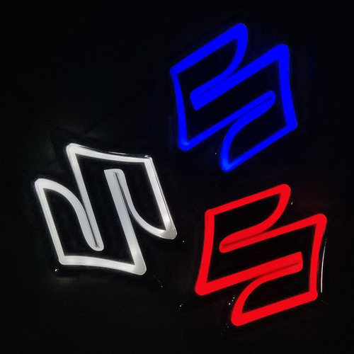 Logotipo Led Suzuki Emblema 5 D