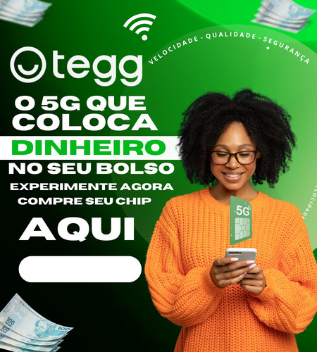 Chip Virtual Tegg Telecom (esim, Envio Por E-mail)