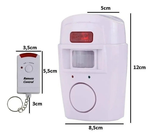 Kit Alarme Residencial Sensor Presença Sem Fio + 2 Controles