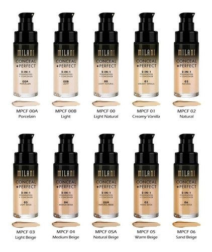 Milani Base + Corrector 2 En 1 -conceal + Perfect Foundation | Envío gratis Milani Base + Corrector 2 En 1 -conceal + Perfect Foundation | Envío gratis