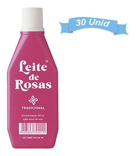 Kit Tônico P/ Pele Leite De Rosas Combate Oleosidade 30x60ml