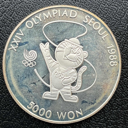 Moeda 5000 Won 1986 - Xxiv Olimpíadas Seul - Coreia Do Sul (Usado)