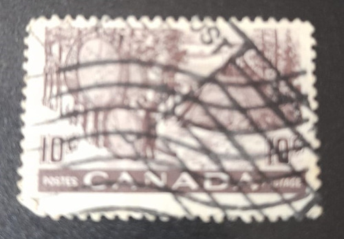 Sello Postal Canadá - Secado De Pieles 1950