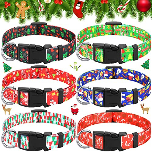 6 Collares Navideños Perros, Collares Mascotas Diverti...