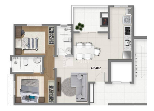 Imagem 12 de 15 de Apartamento 02 Quartos (01 Suíte) No Cruzeiro, São José Dos Pinhais - Ap3343