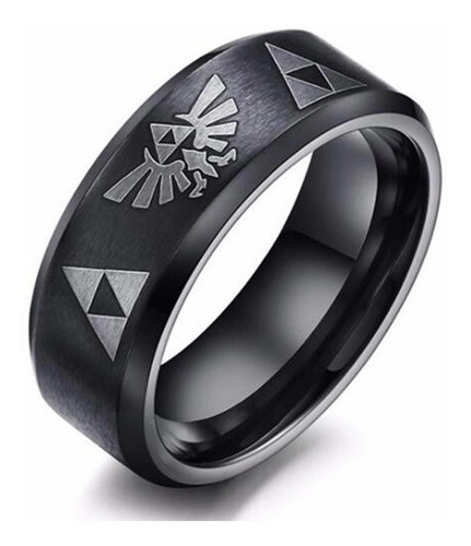 Anillo Para De Titanio Zelda Trifuerza 