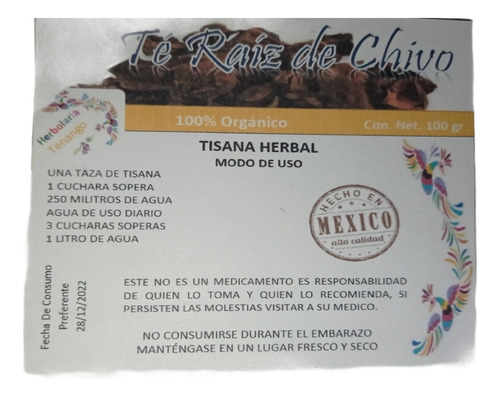 Té Raíz Chivo Pez - Cuerno De Chivo 100gr Productos Tenango