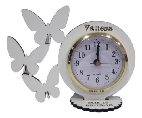 15 Souvenirs 3 Mariposas En Colores Intensos Con Reloj 15 Añ