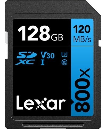 Tarjeta Memoria Lexar 128gb High-performance 800x Uhs-i Sdxc