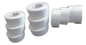 10 Rollos De Etiquetas P/ Maquina Fechadora 2 Lineas Blancas