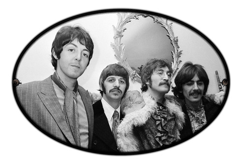 #63 - Cuadro Decorativo Vintage Rock - The Beatles No Chapa