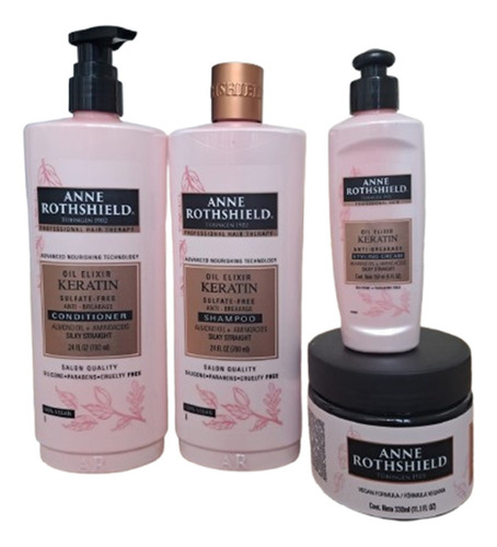 Anne Rothshield Shampoo Acond Masc Crema Peinar Keratina