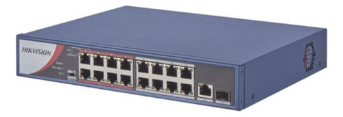 Switch Poe Hikvision 16 Puertos 10-100 Mbps Ds-3e0318p-e/m(b