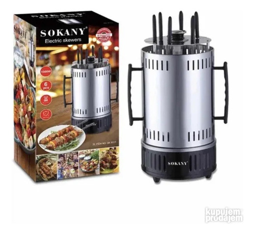  Asador De Pinchos Electrico 6 Pinchos Sokany