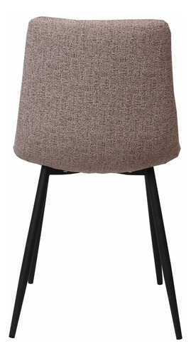 Set 2 Sillas De Comedor Vernazza Color de la estructura de la silla Negro Color del asiento Beige Diseño de la tela Lino
