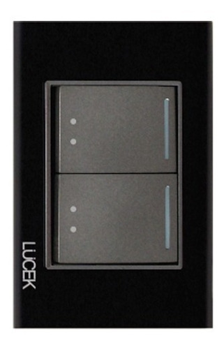 Lucek Placa Con Dos Interruptores De Escalera De 1.5mod Bp09