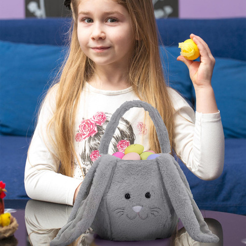 Para Cesta De Pascua Personalizada Con Forma De Conejito De