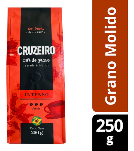 Café Grano Cruzeiro 250g Intenso Tostado Y Molido