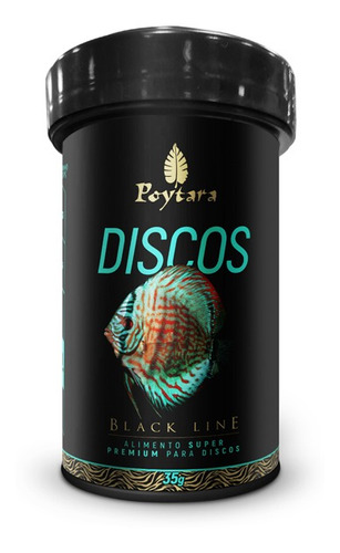 Poytara Discos Black Line - Pote 35g - Ração Peixes