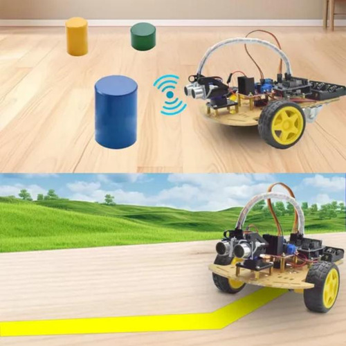 Kit Completo Chasis Robot 3 Ruedas V3 Compatible Con Arduino