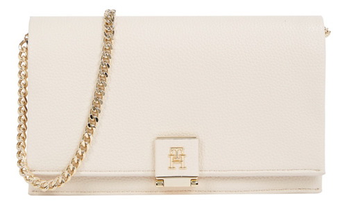 Bolso Cruzado Moda Para Mujer Aw0aw17403 Beige Tommy Hilfiger