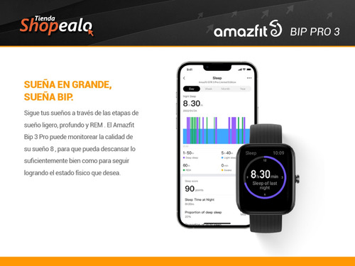 Imagen 8 de 10 de Smartwatch Reloj Inteligente Amazfit Bip 3 Pro Negro Gps .*