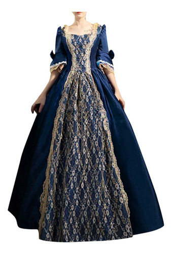 Vestido De Corte Gótico Vintage Para Mujer, Talla L, Falda P