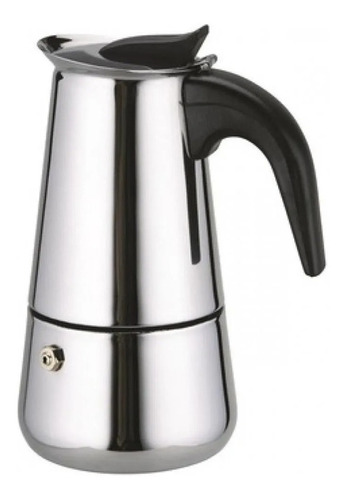 Cafetera Espresso Maker 4 Tazas Manual Plateada Italiana